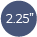 2.25”(57.15 мм.) (внутр. диаметр пружины)