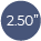 2.50”(63.50 мм.) (внутр. диаметр пружины)