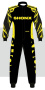 OMP KS ART (SHONX) комбинезон для картинга, черный/желтый/белый, р-р 46