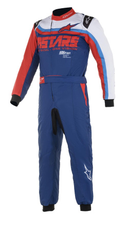 Alpinestars KMX-9 v2 S GRAPHIC 2 комбинезон для картинга, темно-синий/красный/белый , р-р 130 см.