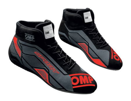 OMP SPORT ботинки для автоспорта, черный/красный, р-р 37(EUR)/5(US)/4(UK)