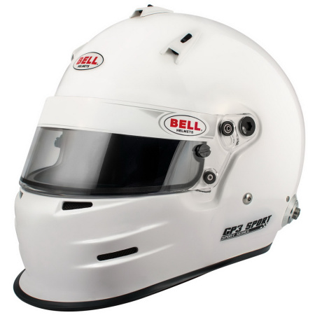 Bell GP3 SPORT шлем для автоспорта (HANS), белый, р-р S