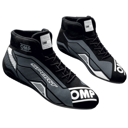 OMP SPORT ботинки для автоспорта, черный/белый, р-р 37(EUR)/5(US)/4(UK)