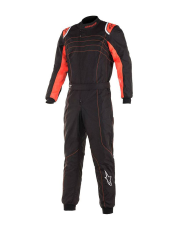 Alpinestars KMX-9 v2 комбинезон для картинга, черный/красный неоновый, р-р 46