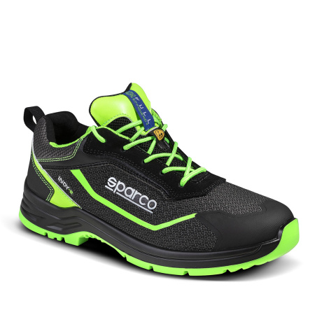 Sparco INDY-E S3 ESD ботинки механика, черный/зеленый неоновый, р-р 37(EUR)/5(US)/4(UK)