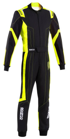 Sparco THUNDER ADVANCED комбинезон для картинга, черный/желтый неоновый, р-р XS