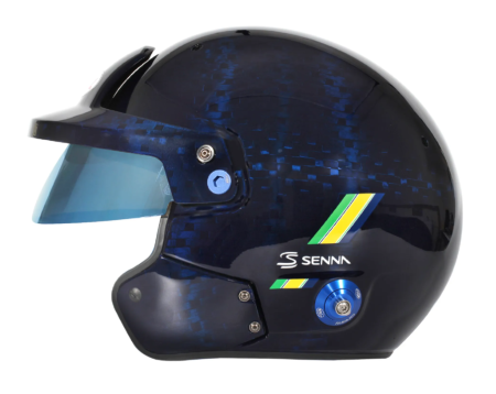 Bell MAG-10 CARBON AYRTON SENNA шлем для автоспорта (FIA 8859-2024), темно-синий, р-р 58