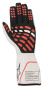 Alpinestars TECH-1 RACE v2 перчатки для автоспорта, белый/черный/красный, р-р M