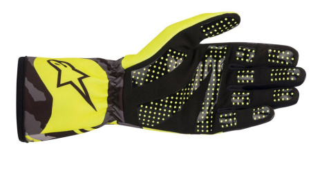 Alpinestars TECH-1 K RACE v2 GRAPH перчатки для картинга, желтый неоновый/черный, р-р XXL