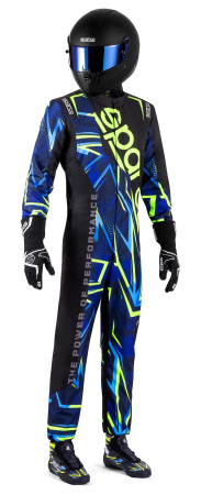 Sparco PRIME K ADVANCED комбинезон для картинга, черный/синий/желтый неоновый, р-р 46