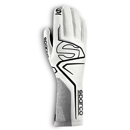 Sparco LAP перчатки для автоспорта, белый/черный, р-р 7