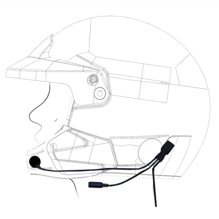 ZERONOISE микрофон для закрытого шлема (под беруши RCA, папа NEXUS 4 пин)