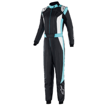 Alpinestars STELLA GP PRO v2 комбинезон для автоспорта, черный/бирюзовый/белый, р-р 38