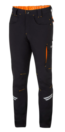 Sparco TECH LIGHT брюки механика, черный/оранжевый неоновый, р-р M
