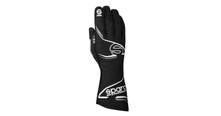 Sparco ARROW+ перчатки для автоспорта, черный/белый, р-р 7
