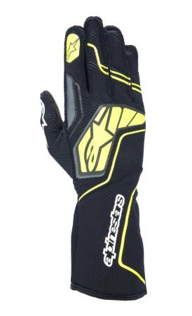 Alpinestars TECH-1 KX V4 перчатки для картинга, черный/антрацит/желтый неоновый, р-р XL