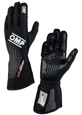 OMP ONE EVO FX перчатки для автоспорта, черный, р-р XL