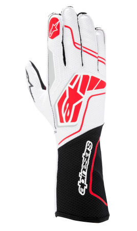 Alpinestars TECH-1 KX V4 перчатки для картинга, черный/белый/красный, р-р XL
