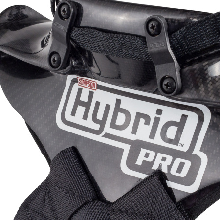 Simpson HYBRID PRO LITE защита головы и шеи (под стд клипсы), карбон, р-р XL