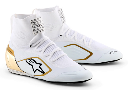 Alpinestars SUPERTECH K ботинки для картинга, белый/золотистый, р-р 43.5(EUR)/10.5(US)/9.5(UK)