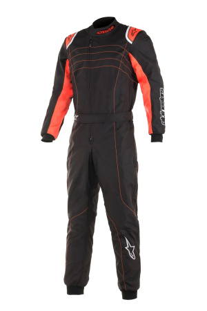 Alpinestars KMX-9 V3 S комбинезон для картинга, черный/красный неоновый, р-р 130 см.
