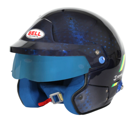 Bell MAG-10 CARBON AYRTON SENNA шлем для автоспорта (FIA 8859-2024), темно-синий, р-р 58