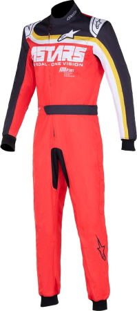 Alpinestars KMX-9 V3 GRAPHIC 2 комбинезон для картинга, красный/черный/желтый, р-р 46
