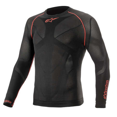 Alpinestars RIDE TECH v2 SUMMER майка для картинга (длин. рукава), черный/красный, р-р XS/S