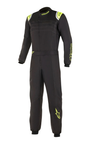 Alpinestars KMX-9 V3 S комбинезон для картинга, черный/желтый неоновый, р-р 130 см.