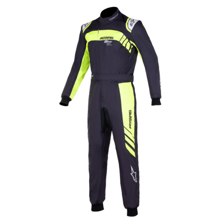Alpinestars KMX-9 v2 S GRAPH комбинезон для картинга, черный/желтый неоновый, р-р 120 см.