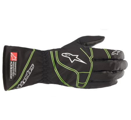 Alpinestars TEMPEST v2 WP перчатки дождевые для картинга, черный/зеленый неоновый, р-р M