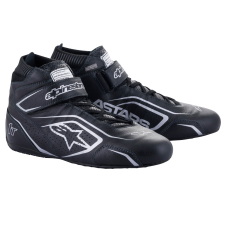 Alpinestars TECH-1 T v3 ботинки для автоспорта, черный/серебристый, 42(EUR)/9(US)/8(UK)
