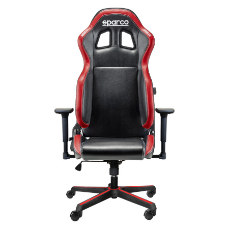 Sparco ICON кресло офисное (кожа), черный/красный