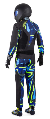 Sparco PRIME K ADVANCED комбинезон для картинга, черный/синий/желтый неоновый, р-р 46