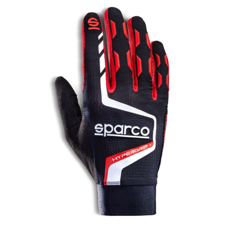 Sparco HYPERGRIP+ перчатки для симрейсинга, черный/красный, р-р 9
