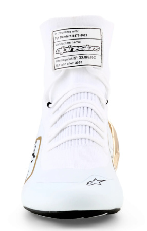 Alpinestars SUPERTECH K ботинки для картинга, белый/золотистый, р-р 43.5(EUR)/10.5(US)/9.5(UK)