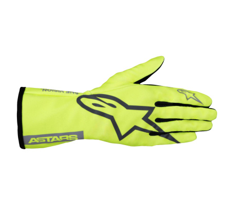 Alpinestars TECH-1 K RACE v2 S перчатки для картинга, желтый неоновй/серый, р-р M