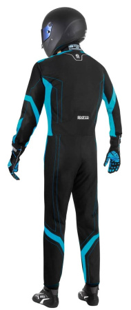 Sparco THUNDER ADVANCED комбинезон для картинга, черный/голубой, р-р 140 см.