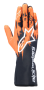 Alpinestars TECH-1 K V3 перчатки для картинга, черный/оранжевый/белый, р-р XL