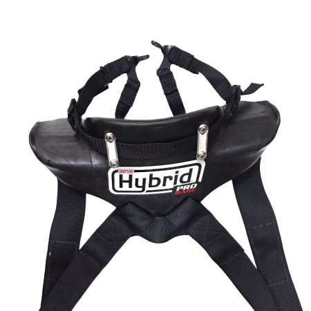 Simpson HYBRID PRO RAGE защита головы и шеи, БУ (быстроразъемные ремешки), черный, р-р XL