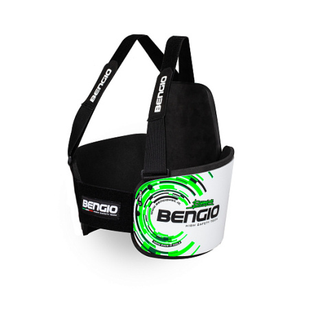 Bengio Bumper PLUS защита ребер для картинга, белый/зеленый, р-р XXL