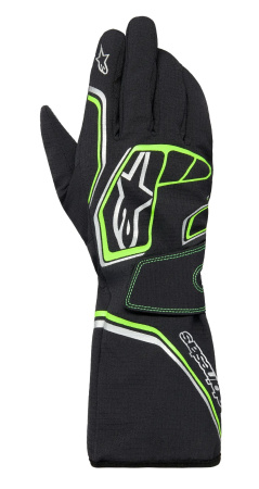 Alpinestars TEMPEST v3 S WP перчатки дождевые для картинга, черный/зеленый неоновый, р-р M