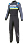 Alpinestars KMX-9 V3 GRAPHIC 4 комбинезон для картинга, черный/голубой/желтый неоновый, р-р 46