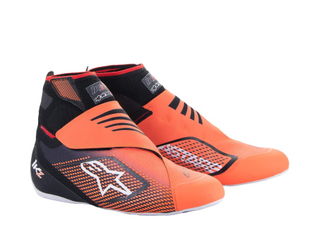 Alpinestars TECH-1 KZ V2 ботинки для картинга, черный/оранжевый неоновый, р-р 39(EUR)/7(US)/6(UK)