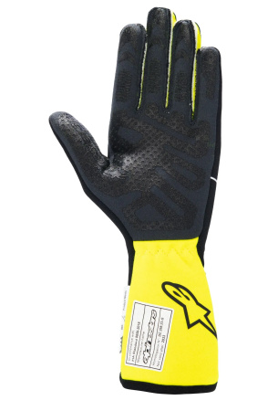 Alpinestars TECH-1 RACE V4 перчатки для автоспорта, черный/желтый неоновый, р-р XXL