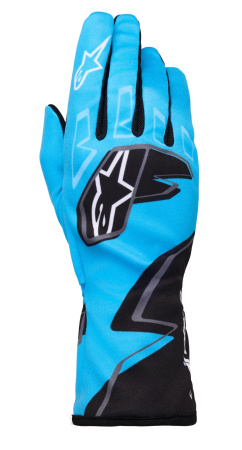 Alpinestars TECH-1 K RACE v2 S GRAPHIC 1 перчатки для картинга, голубой/черный, р-р M