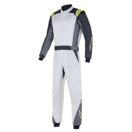 Alpinestars ATOM комбинезон для автоспорта, серебристый/антрацит/желтый неоновый, р-р 60
