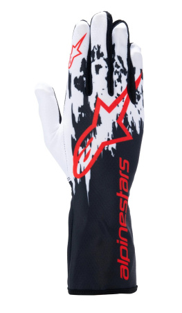 Alpinestars TECH-1 K V3 перчатки для картинга, черный/белый/красный, р-р XXL