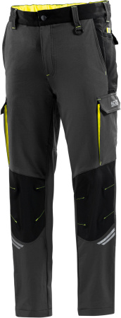 Sparco TECH брюки механика, серый/желтый неоновый, р-р M