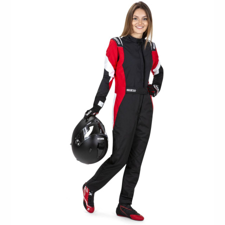 Sparco COMPETITION LADY комбинезон для автоспорта, черный/красный/белый, р-р 38